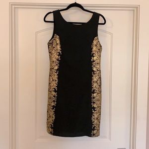 Vero Moda Little Black Dress with Gold Detail